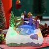 LED Rotating Music Box Window Display Swans Rotate Decorative Light Christmas Gift for