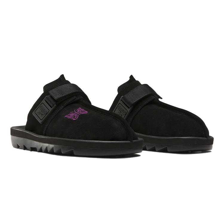 Needles X Reebok Beatnik Slides Black Unisex Sneakers Core-Black Extreme-Purple 100207686