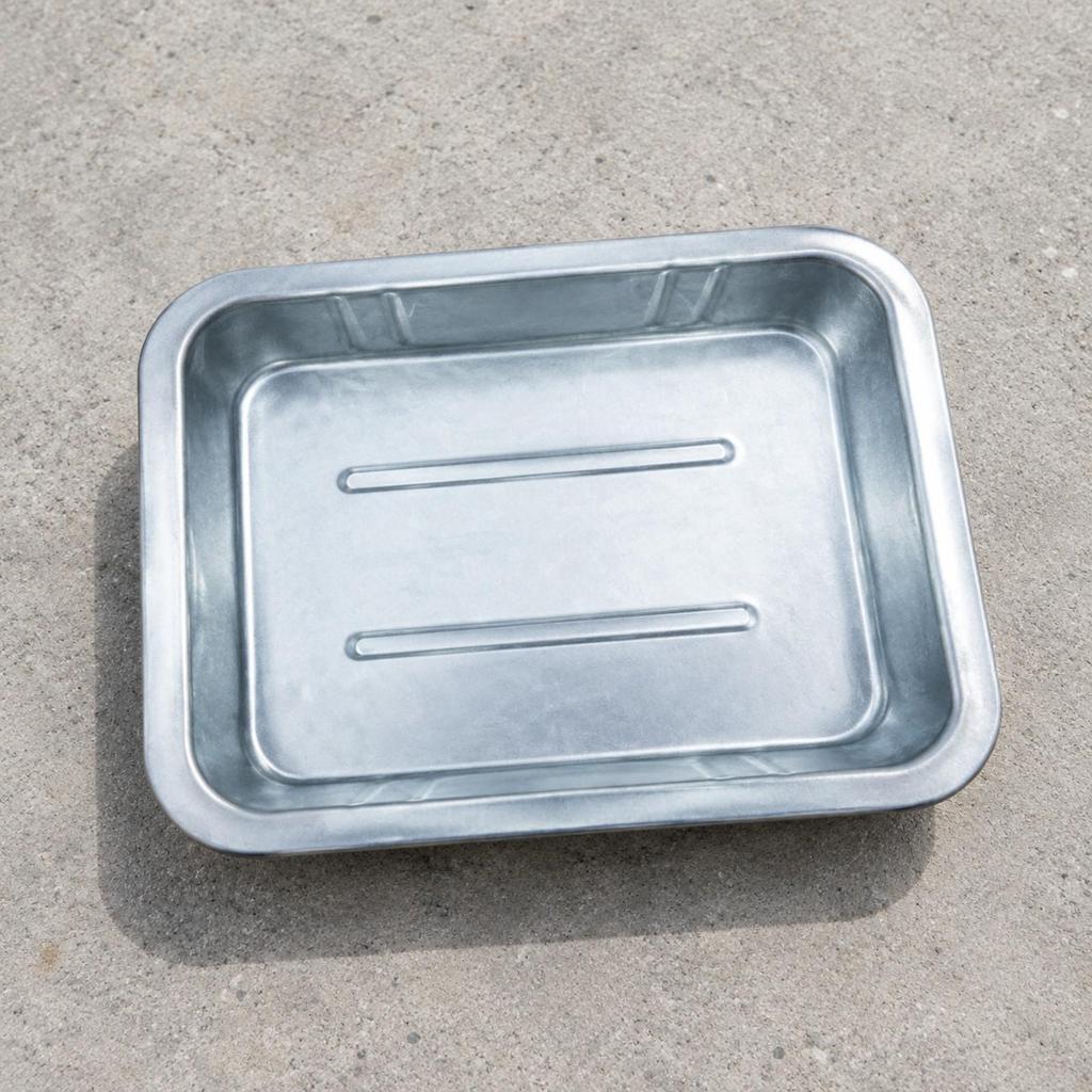 Rectangular Oil Drain Pan with Rounded Corners Sturdy Leak Tray Anti-Spill