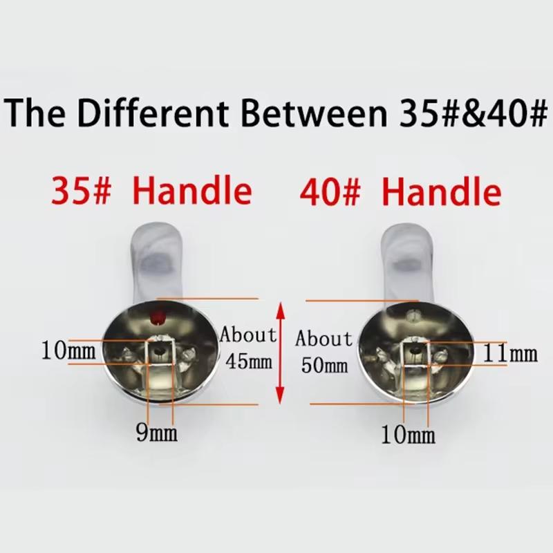 Ersatz-Wasserhahn-Griff für Badezimmer, verchromte Armaturen-Zubehör für Kartuschen-Spule Größe 35 / 40, Wasserhahn-Griff