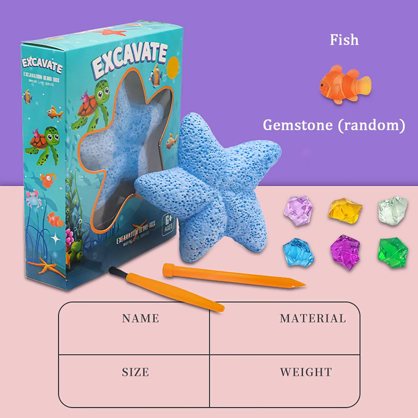 

Arts And Crafts for Kids 4-6 Bulk Love Digging Kit For Kids Gemstone Digs Kit Gem Mining Tool Excavate Gemstones Including STEM синій