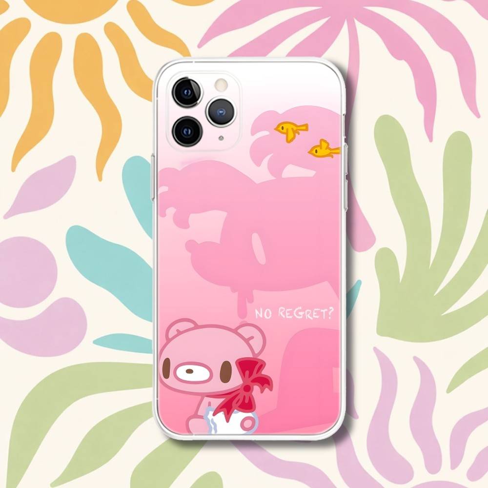 Cute G-Gloomy Bear Phone Case For iPhone 17,16e,16,15,14,13,12,11 Mini Pro Max X,XR,XSMAX 8,7 Air Plus Transparent Soft