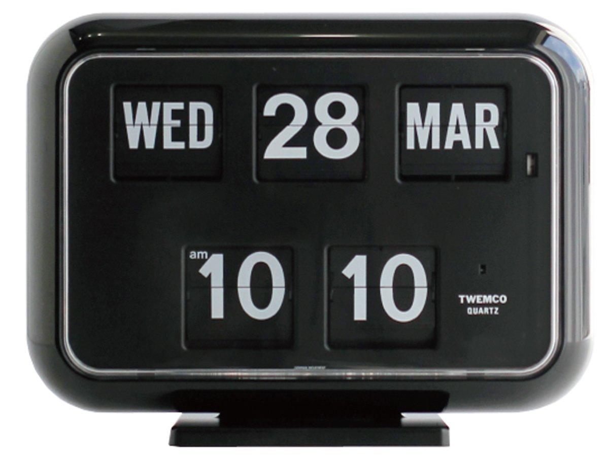 

TWEMCO Black Wall Clock with Perpetual Calendar Function QD-35 Clock/Desk чорний