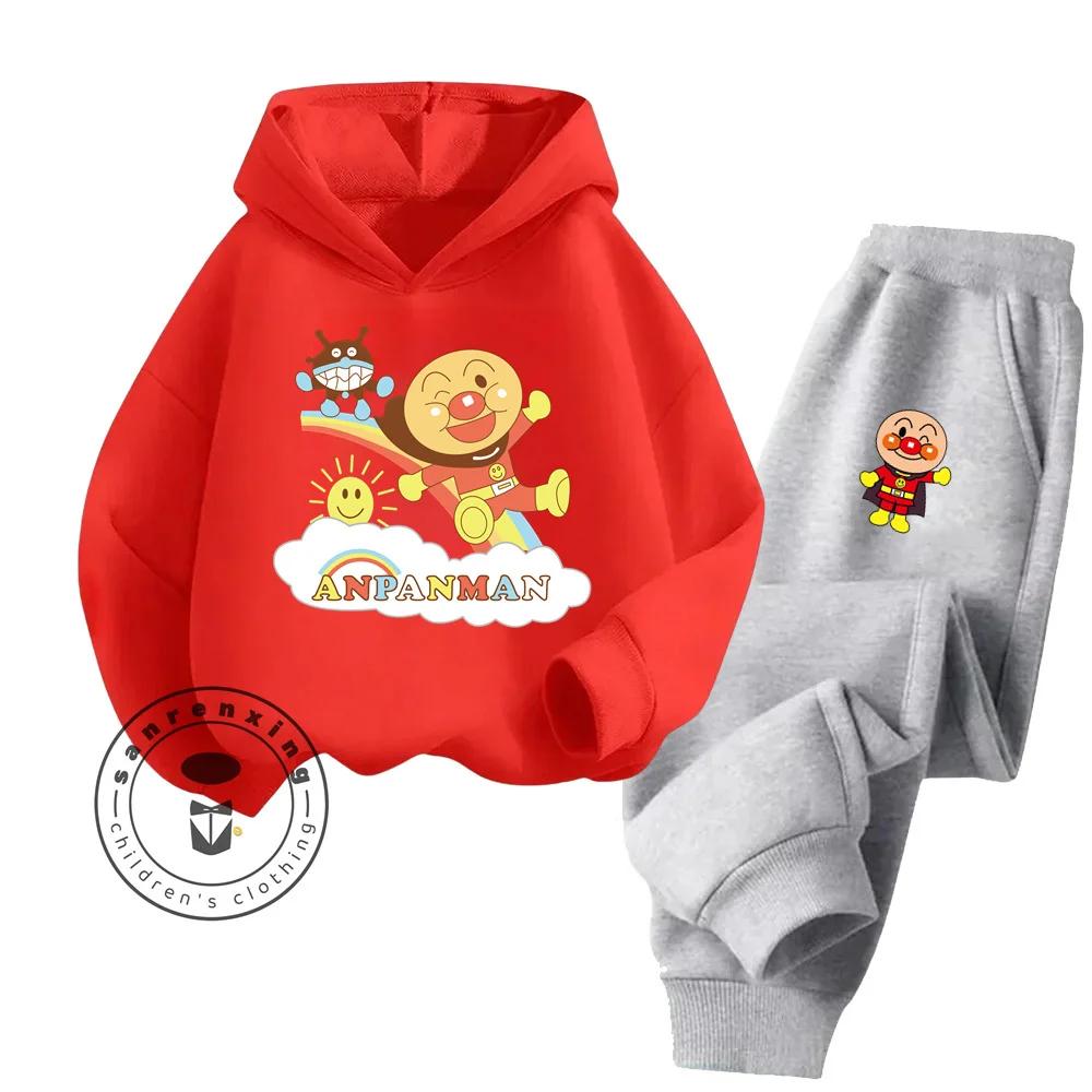 Ensemble de sweat à capuche de sport pour enfants, mode Anpanman abordable, vêtements économiques sans compromis sur la qualité, printemps-automne