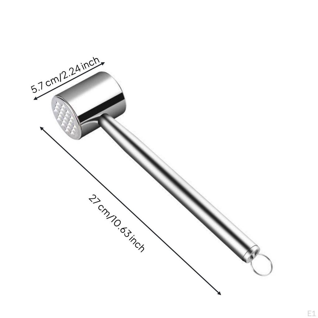Stainless Steel Meat Mallet Heavy Duty Double Sided Protein Easy to Clean Steak Tenderizer