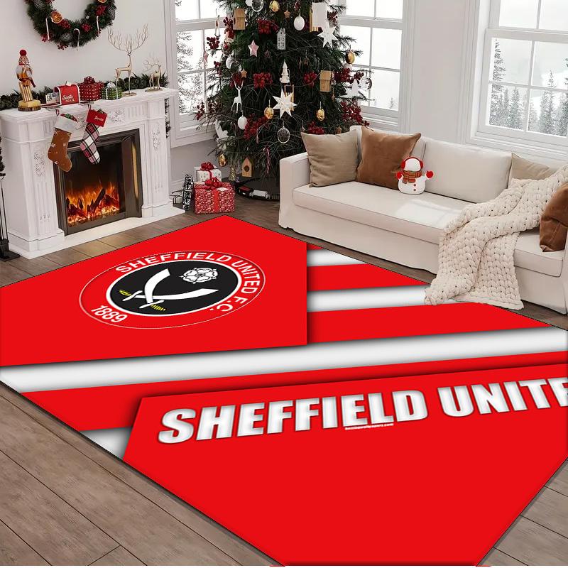 1PC rug Sheffield Team Crest Carpet, Chair Rug,Area Rug for Office Bedroom living rooms bedroom, Doormat decor Christmas fan gifts
