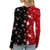 Women's Winter Slim Bottom T-shirt Fashion Casual Gradient Printing Round Neck Pullover Long Sleeve Top