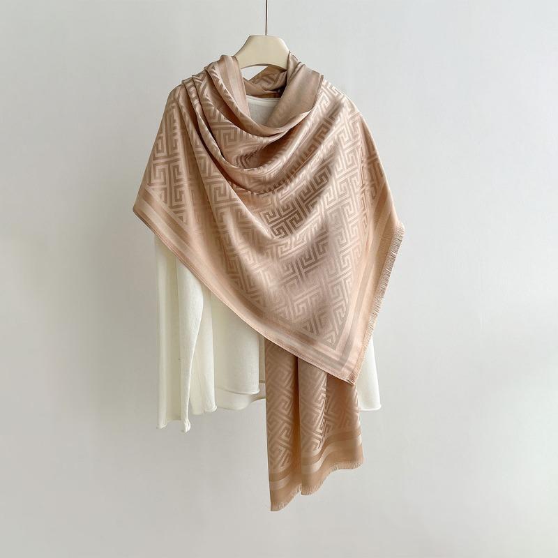 Summer Fashion Geometric Print Thin Scarf For Women Air Conditioner Shawl