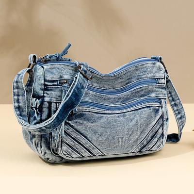 Denim Bag Lazy Style Retro Shoulder Bag New Fashion Women Tote Bag Travel Messenger Bag