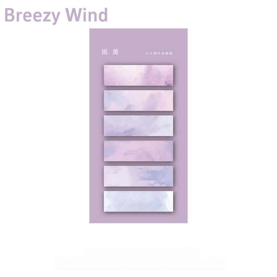 1pc/8pcs Gradient Color Index Sticky Notes with Adhesive Peel-off Index Tabs for Home Office Daily Use