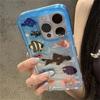 Cartoon Aquarium Oan Fisch Tier Handyhülle Für iPhone 16 15 13 14 12 Pro Max 11 INS Sommer Wasser Lieblich Weicher Stoßfänger