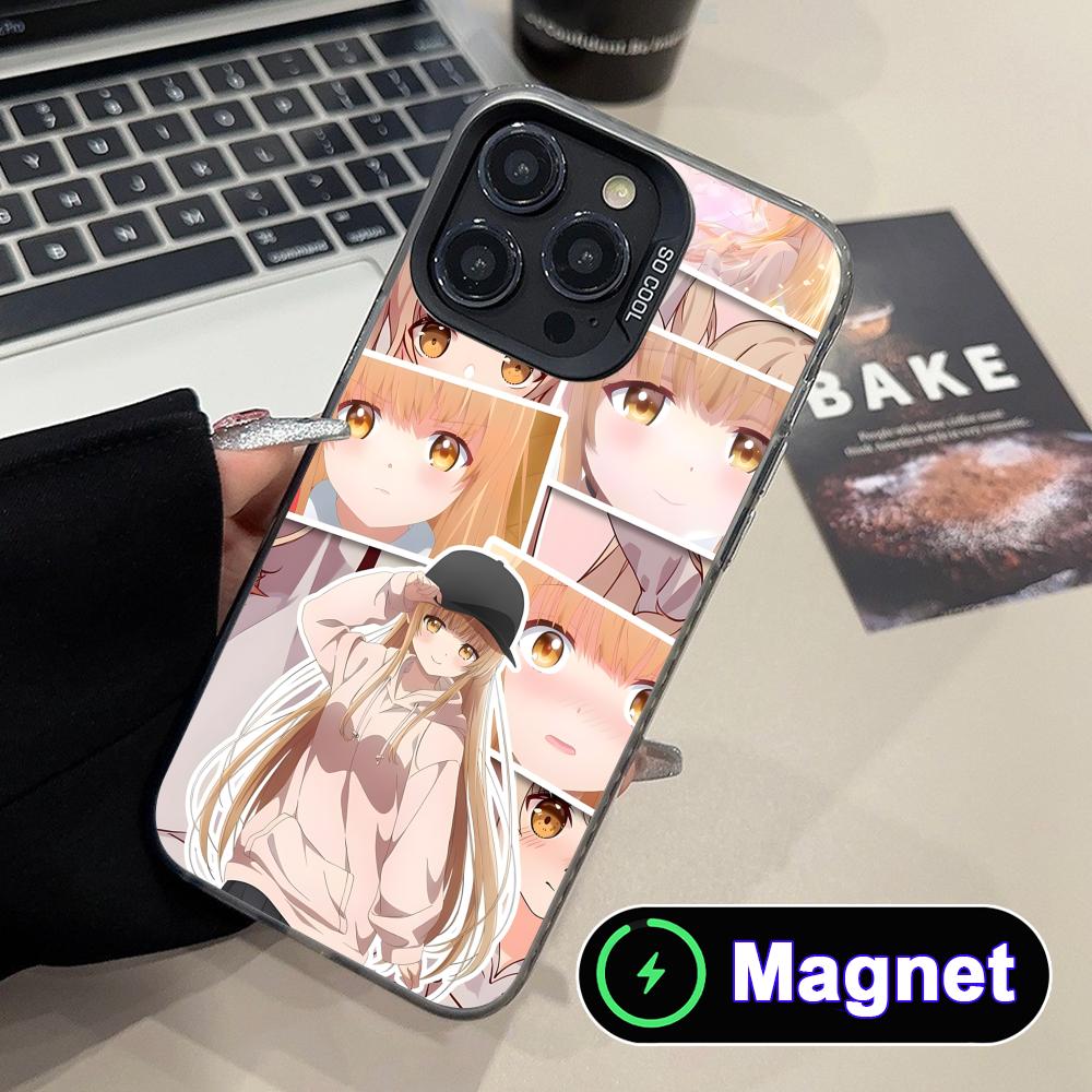 Angel Mahiru Shina Phone Case for iPhone 17 16 15 14 13 12 11 Air Pro Max Plus Colorful Silver MagSafe Cover