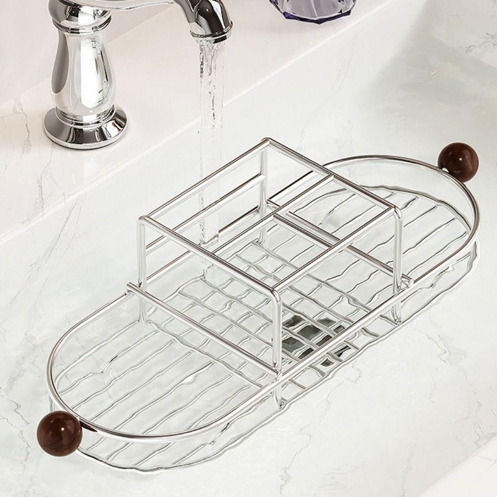 Quick Dry Toothpaste Rack Waterproof Cutlery Storage Rack Durable Mouthwash Cup Rack for Bathroom