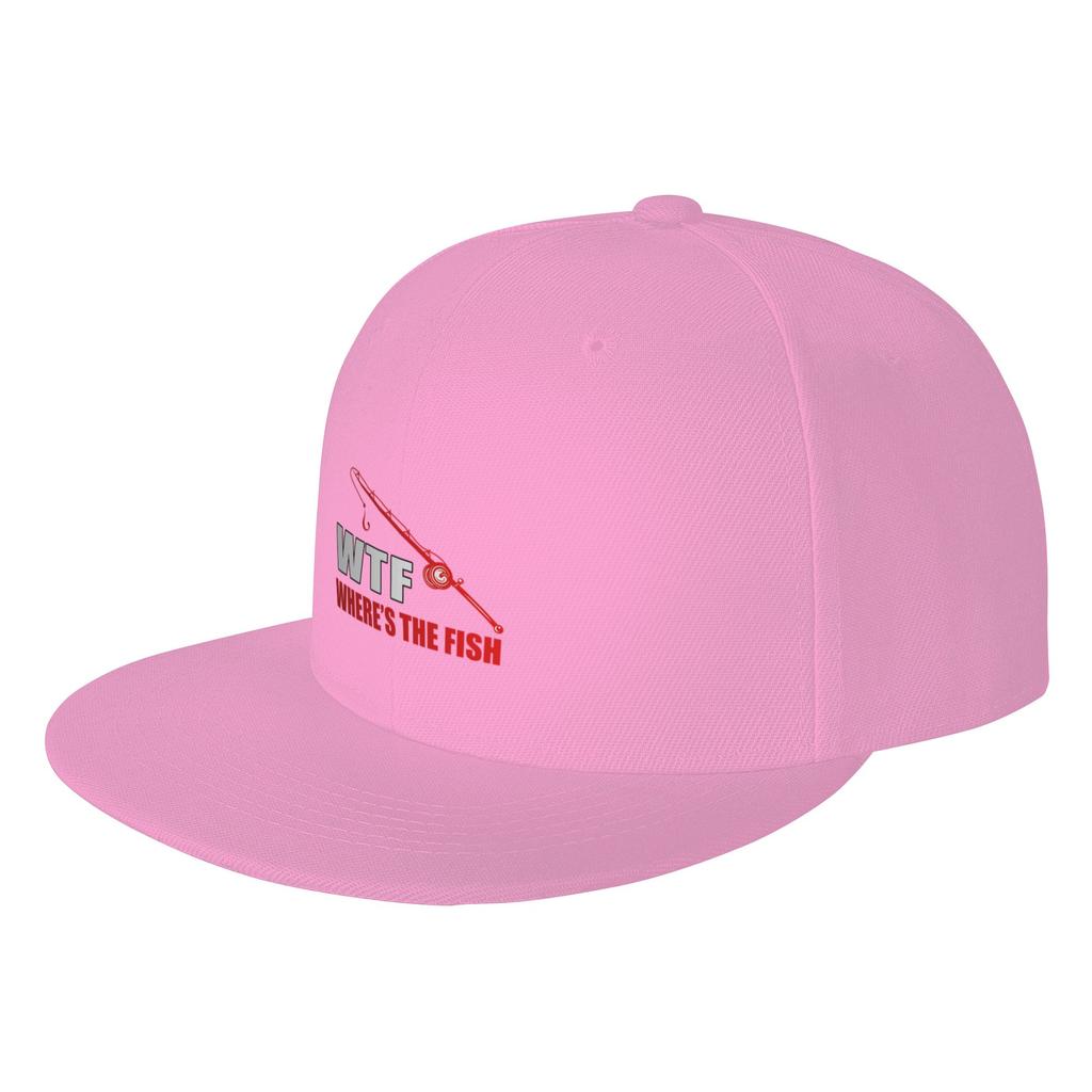 Fashion Wtf Wheres The Fish Funny Fishing Shirt Gift For Dad Flat Brim Sun Hat Durable Denim Hat Unisexs Cap