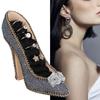 Jewelry Holder Dress Shoe Model Necklace Earring Bracelet Ring Hang Display Stand (High Heel)