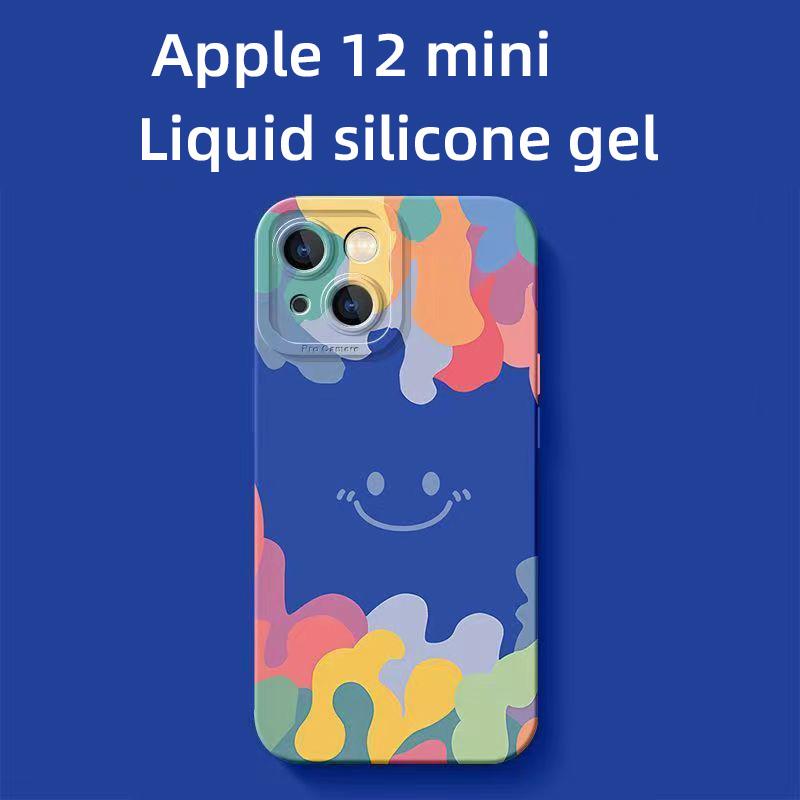 Kolorowa uśmiechnięta twarz odpowiednia dla Apple 15/14/13 minimalistyczne etui na iPhone 12pro odporne na upadki 7/8P
