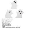3Pcs/Set Halloween Ghost Tiered Tray Ornament Farmhouse Rustic Wooden Cartoon Ghost Table Sign Layered Tray Desktop Ornament