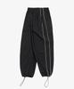 TOFFEE Piping Line Track String Pants (Black)