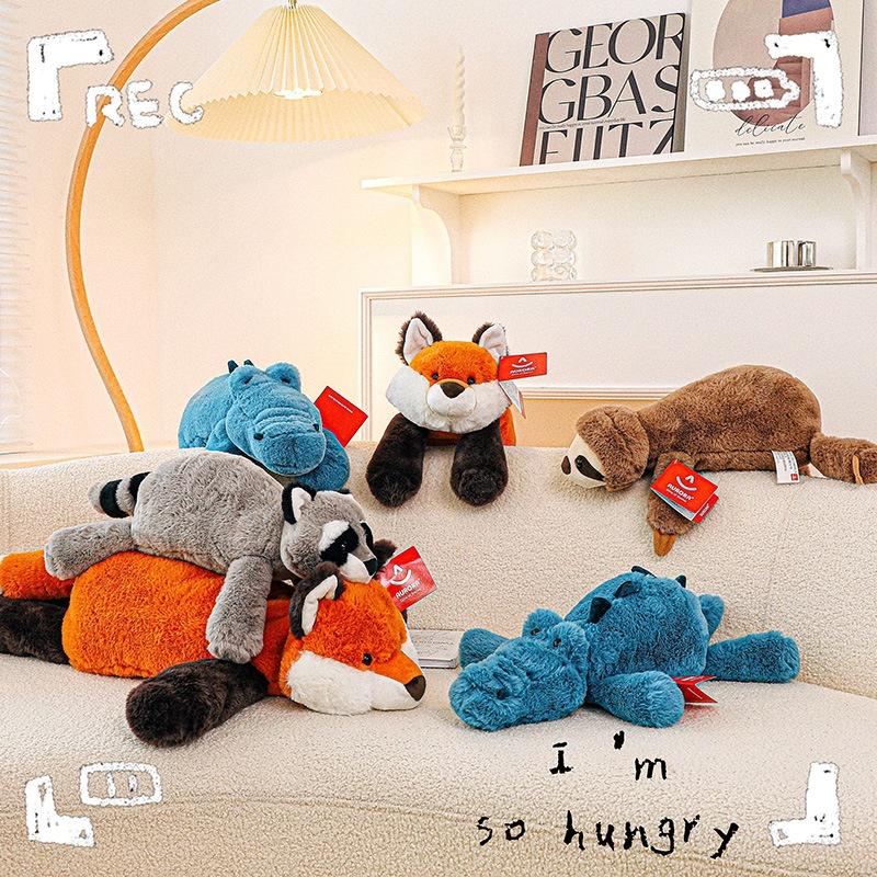 Soft And Cuddly Animal Plush Toy Pillow For Girls Raccoon, Fox, Sloth, Crocodile