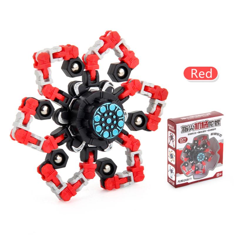 Deformable Stress Relief Toy Fingertip  Spinner Toy Transformable Creative Mechanical Gyro Toy For