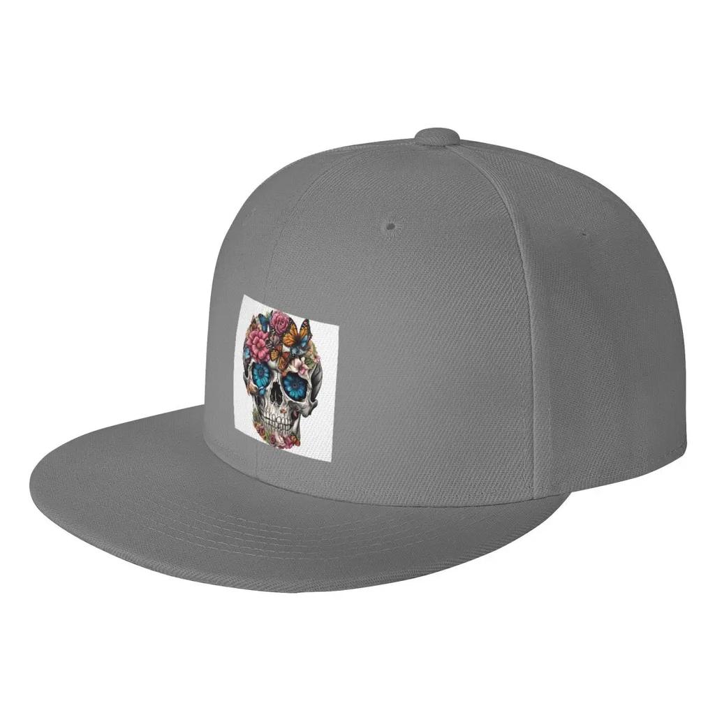 Floral Sugar Skull Baseball Caps Snapback Fashion Baseball Hats Breathable Casual Casquette Outdoor for Unisexs And Womens