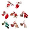Portable Hand Knitted Christmas Accessory Unique Santa Claus Christmas Keychain Handmade Festival Bag Hangings Charm