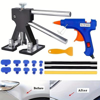 Karoseria samochodowa Bezlakierowe narzędzia do naprawiania wgnieceń Zestaw do naprawy wgnieceń Ściągacz wgnieceń samochodowych z zakładkami ściągacza kleju Zestawy do usuwania