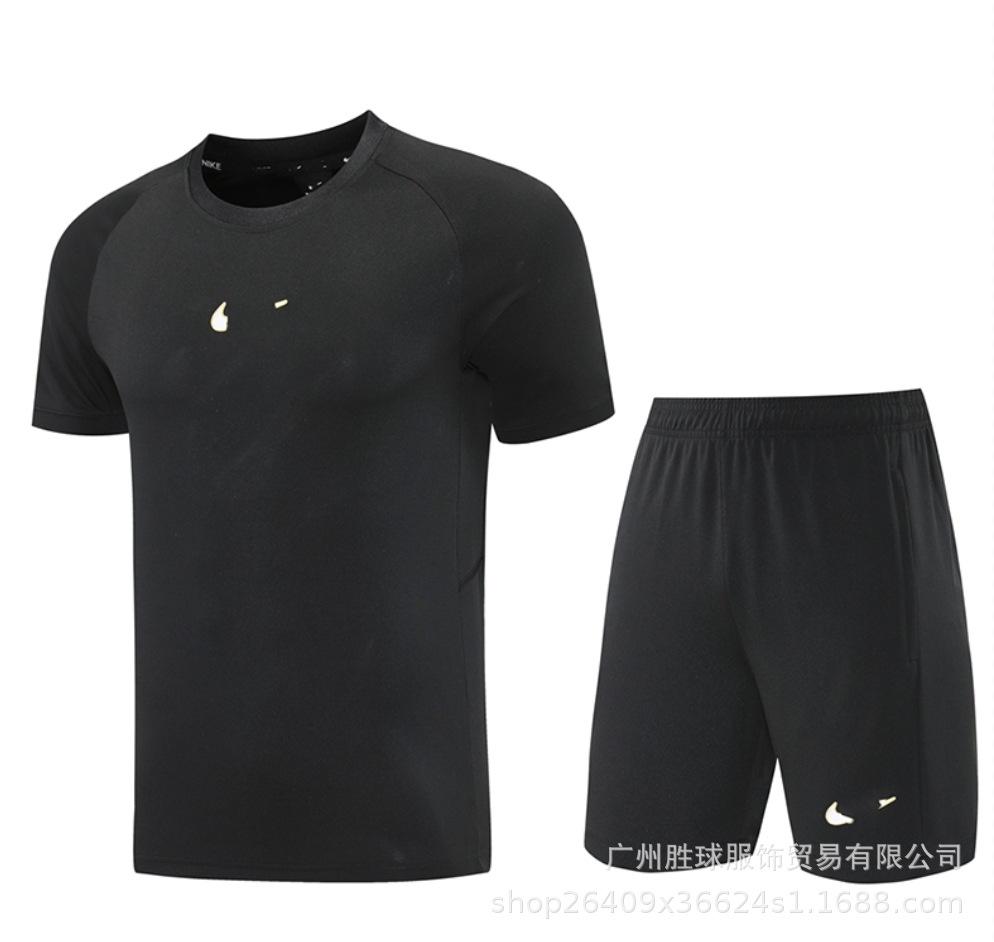 Nk Tuta da Allenamento Pantaloncini a Maniche Corte Casual, Maglia da Calcio, Maglia di Classe, Maglia Sportiva Fitness da Corsa per il Commercio Estero