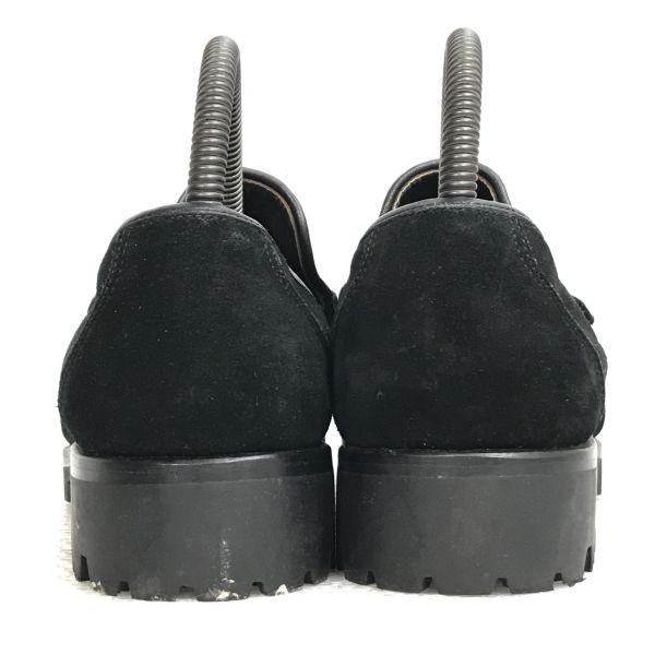 Salvatore Ferragamo SPORT Italy Suede Leather Loafer Slip-on 8.5D 26.0 Black Lug Sole Shoes(USED)