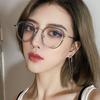 Vintage Anti Blue Light Glasses Frame Round Lens Simple Metal Women Men Transparent Eyewear Anti Radiation