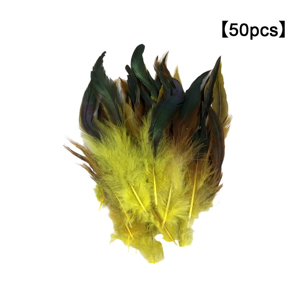 50piece Natural Feather Decoration Easy To And Various Applications Natural Rooster Feather Feathers