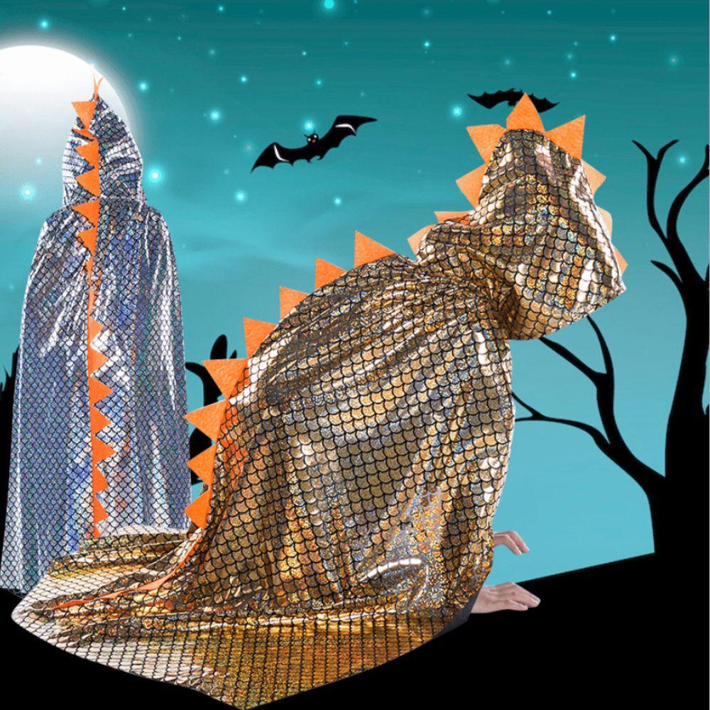Kids Witch Animal Children's Day Halloween Party Cloak Cosplay Costume Hooded Cloak Dinosaur Cape