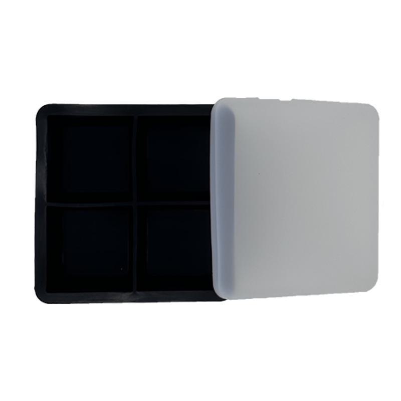 Eiswürfelform aus Silikon: 4 Quadrate, 4 Kugeln, 6 Quadrate, 6 Kugeln, 15 Gitter – leicht zu entformen, lebensmittelecht, weiches Silikon mit Deckel