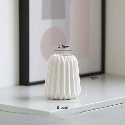 Creative Origami Shape White Ceramic Vase Boho Modern Home Decor,Nordic Minimalism Office Entryway Living Room Centerpiece Table Decorations Vase