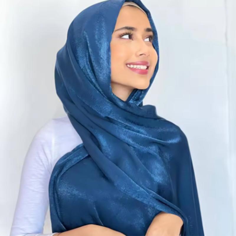New Arrival Satin Silk Scarf Hijab Women Muslim Hijab Shiny Shawl Ladies Premium Headscarf Headbandwraps Bufandas Silk Scarves