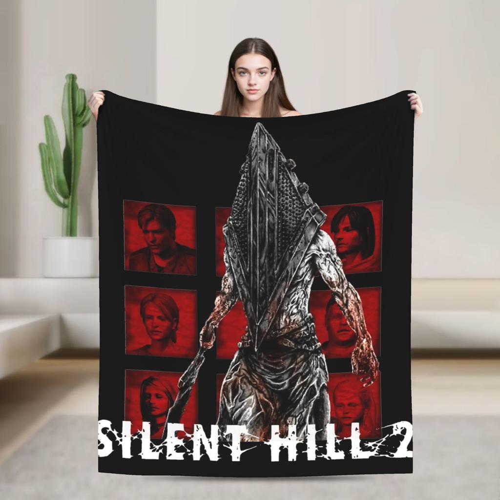 Silent Hill Shattered Memories Blanket Flannel Horror Game Breathable Thin Throw Blankets for Bedding Couch Plush Thin Quilt