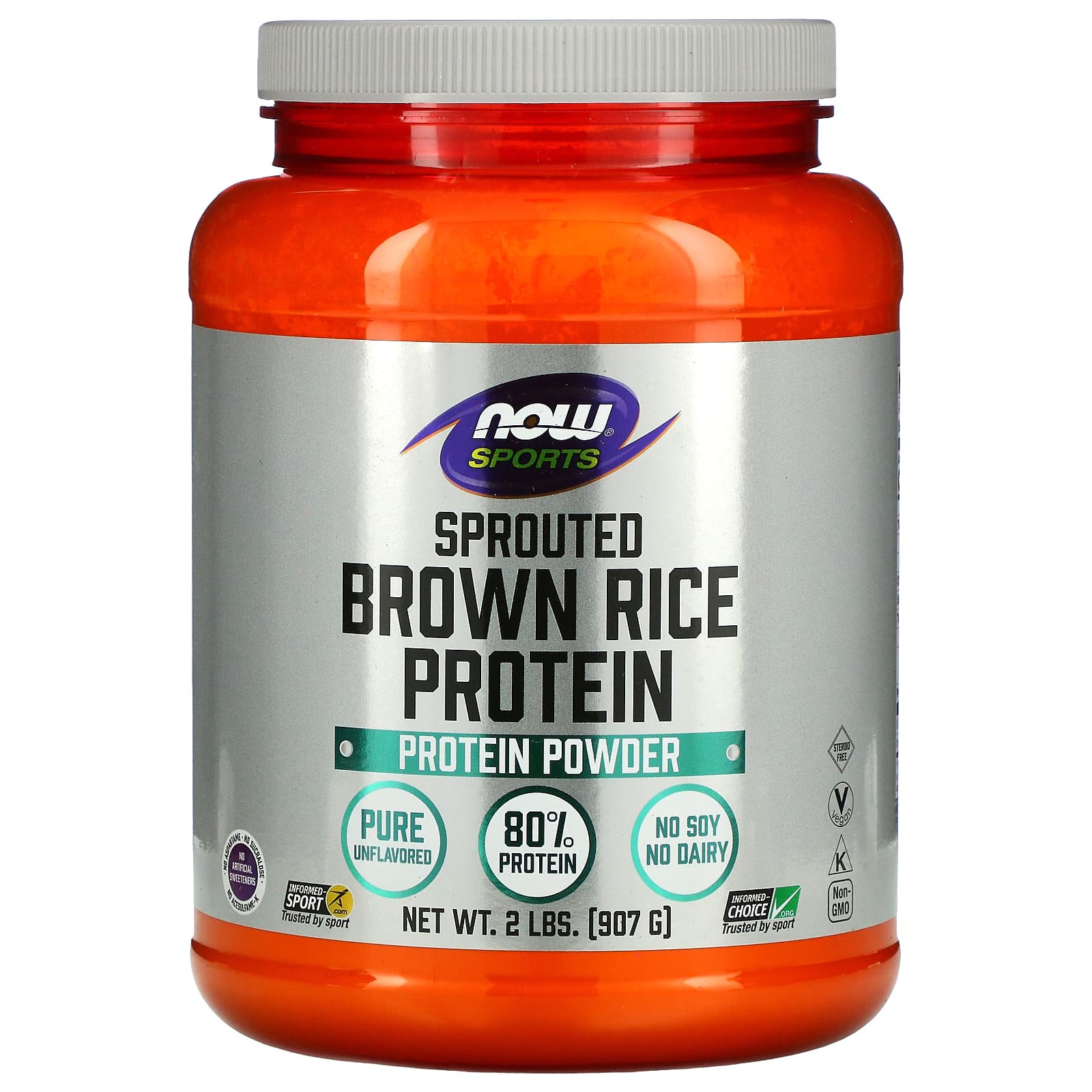 

NOW Foods, Sports, Sprouted Brown Rice Protein, 2 lbs (907 g)