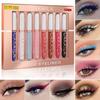 8 Farben glitzernder silberner flüssiger Eyeliner, wasserfest, schimmernd, funkelnd blau, metallisch, buntes Eyeliner-Set