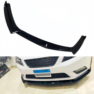 3 Stuks Glanzend Zwart ABS Auto Voorbumper Lip Splitter Voor Seat Leon MK3 5F Standaard ST 5-Deurs 2012-2016 Pre-Facelift Tuning Bodykit