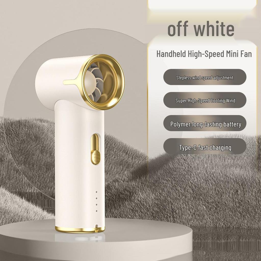 High-Speed T05 Portable USB Turbo Fan: Mini Handheld, Powerful Wind, Silent Operation