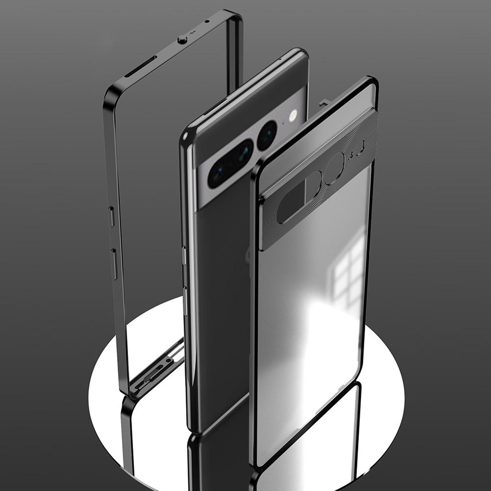 Para Google Pixel 7 Pro 5G Case Pop-Up Snap Lock Translúcido PC Matte Phone Cover