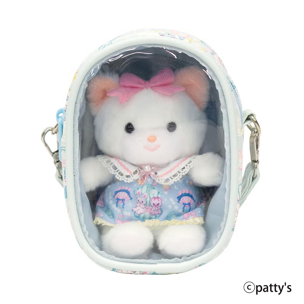 Yoshitoku Retro Plush Collection Mini Creamy Cat Swimmer Outfit Pouch Set W9 x D8 x 12cm 180620 & (Blue) Size Approx.