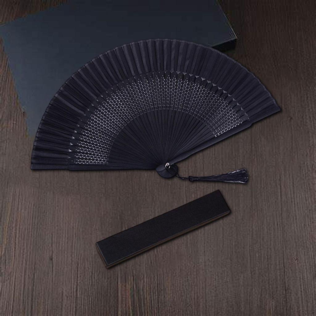 Chinese Folding Fan Bamboo Decor Novelty Folded Chinoiserie Handheld for Party Kung Fu