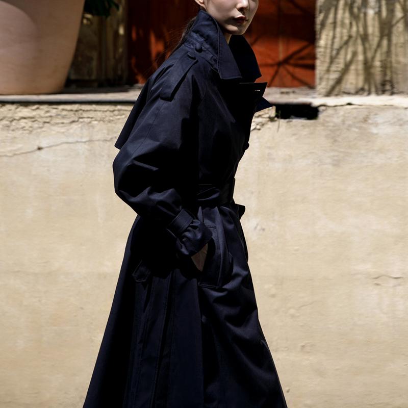 Johnature Gabardina coreana a la moda de Color sólido que combina con todo para mujer, abrigos femeninos holgados con cuello vuelto de otoño