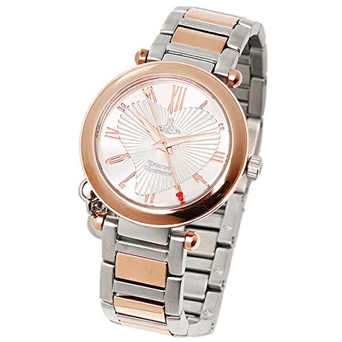 Vivienne Westwood Women's Orb Watch, 32mm, with Charm, Quartz Movement, (1) VV006RSSL, Pink Gold [Parallel Import]