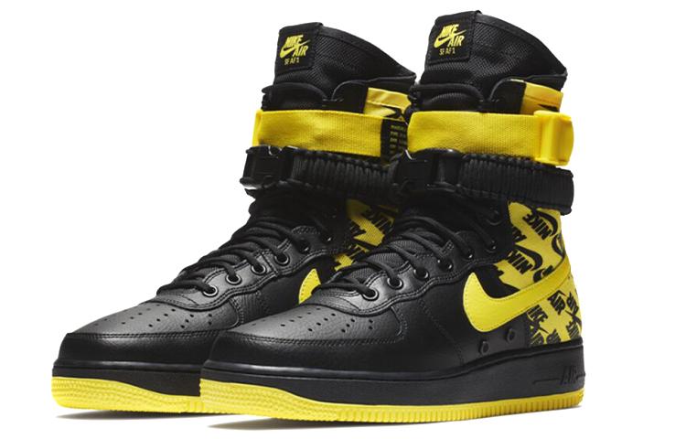 Nike Sf Air Force 1 High Czarne Dynamiczny Żółty AR1955-001