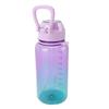 Sports Water Bottle 1000ml Leakage Proof Detachable Straw Portable Water Cup with Handle Shoulder Strap for Students