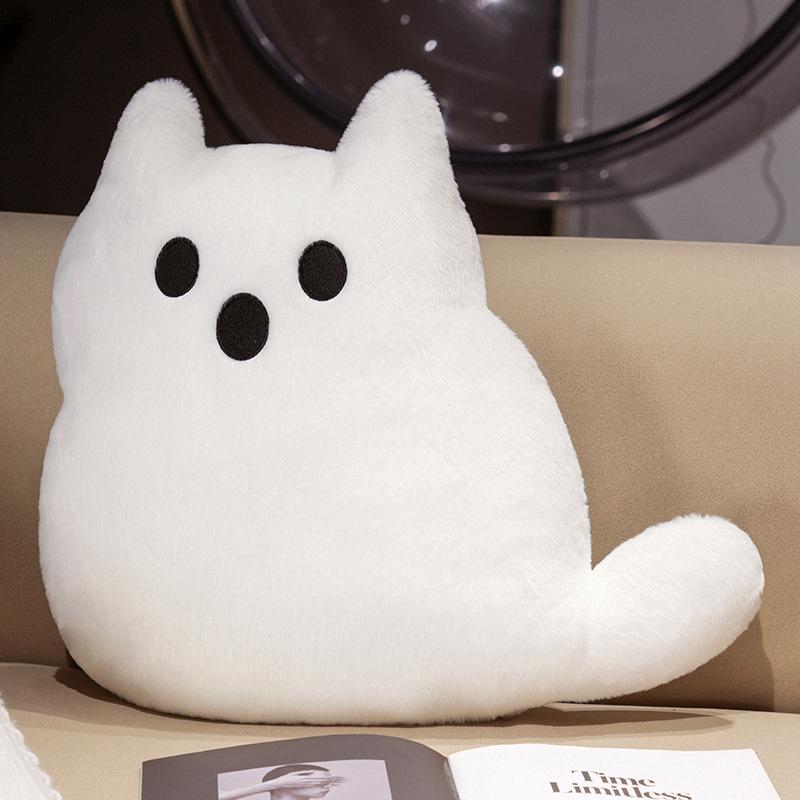 

Cute cat throw pillow Halloween ghost cat throw pillow small ghost plush sofa cushion office 35*40cm