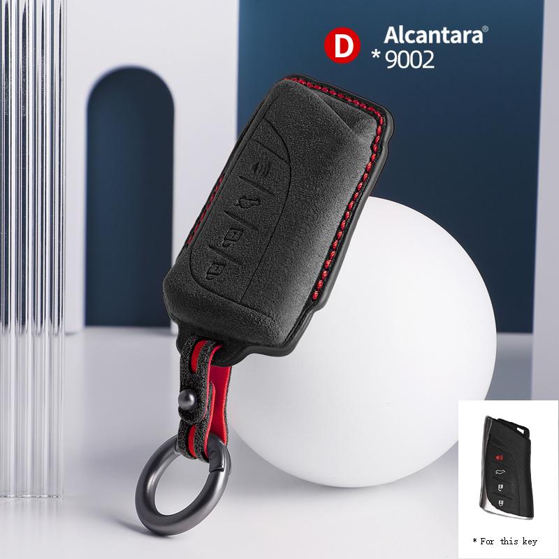 New Suede Key Case Car Key Cover Shell For For Lexus ES NX GS RX UX250 UX260 ES350 LC500 3/4 Button Remote Key Holder Keychain