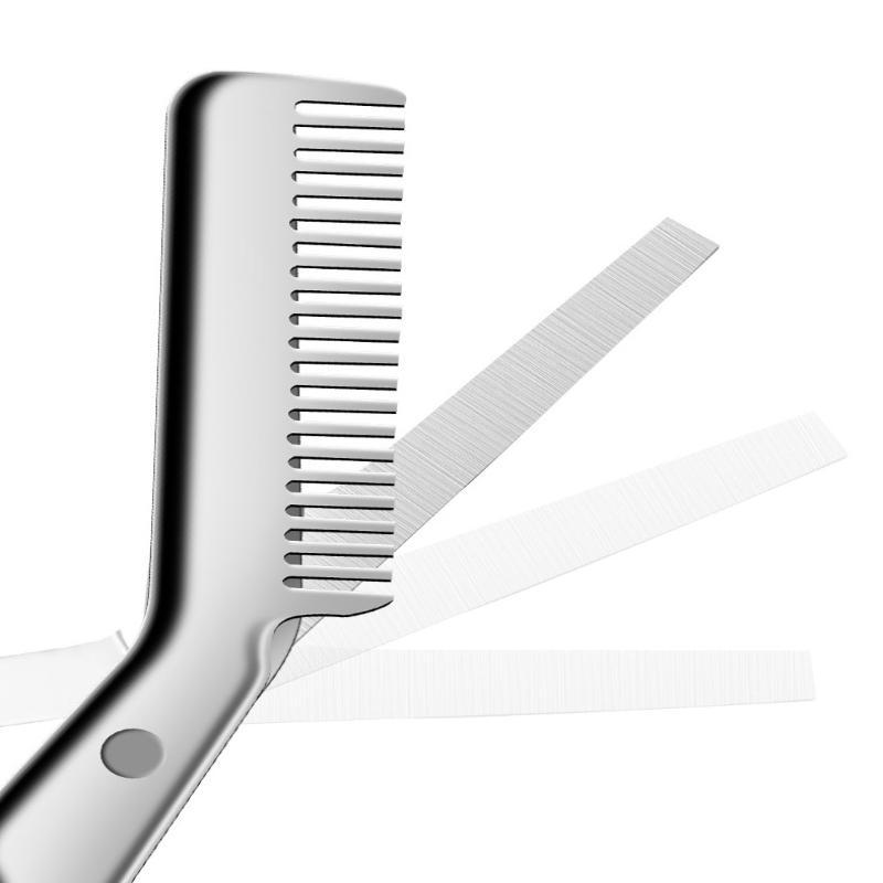 Eyebrow Scissors For Men And Women Makeup Tools One Metal Texture With Comb Eyebrow Razor Beauty Scissors Stainless Steel
